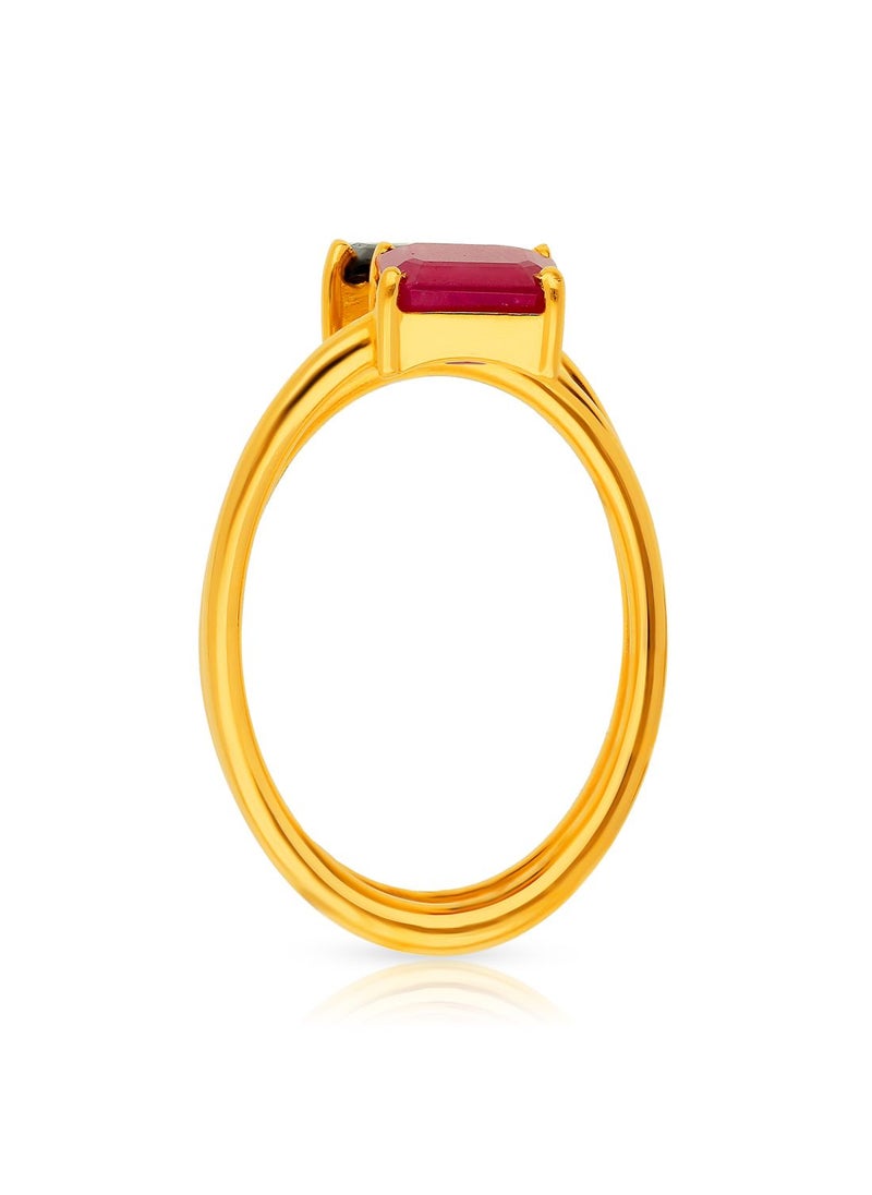 Malabar Gold and Diamonds 22 Carat 916 Purity Precia Gemstone Ring PRGGEN422RN1 for Women  - Image 3