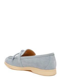 London Rag Suede Knot Detailed Loafers in Baby Blue  - Image 3