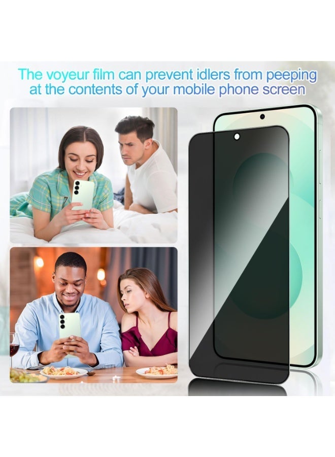 Privacy Screen protector for Samsung Galaxy A57 / Samsung Galaxy A37 / Galaxy S25 FE Screen Protector Tempered Glass [Anti-Glare][HD Full Coverage][Scratch Resistant][9H Hardness] - Image 5