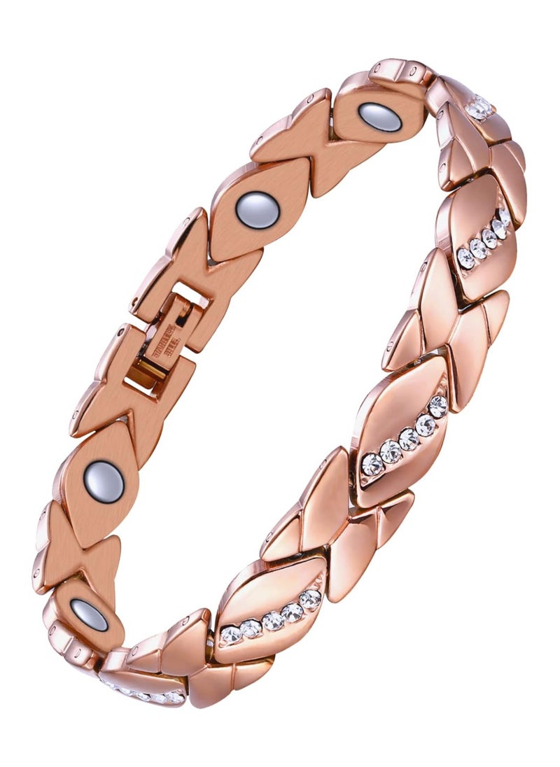 Ru syanl Ultra Magnetic Pure Copper Bracelets for Women with 3500 Gauss Magnets  - Image 1