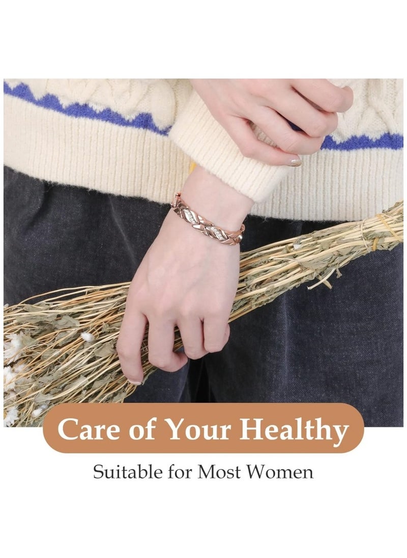 Ru syanl Ultra Magnetic Pure Copper Bracelets for Women with 3500 Gauss Magnets  - Image 5