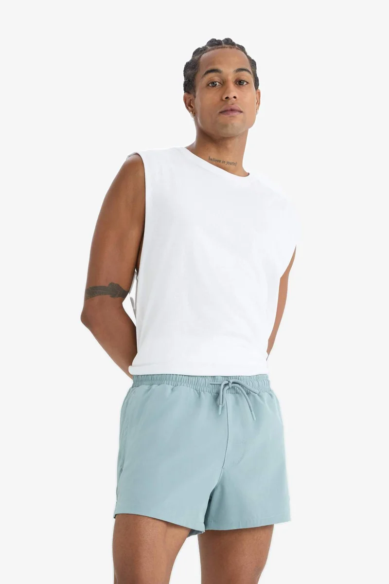 ديفاكتو DeFactoFit Andy Printed Flexible Textured Sports Swim Shorts