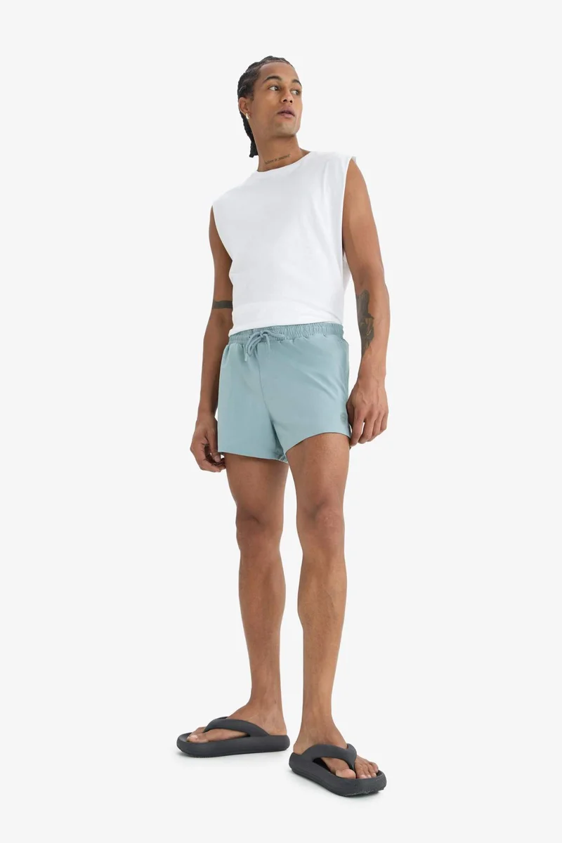 ديفاكتو DeFactoFit Andy Printed Flexible Textured Sports Swim Shorts
