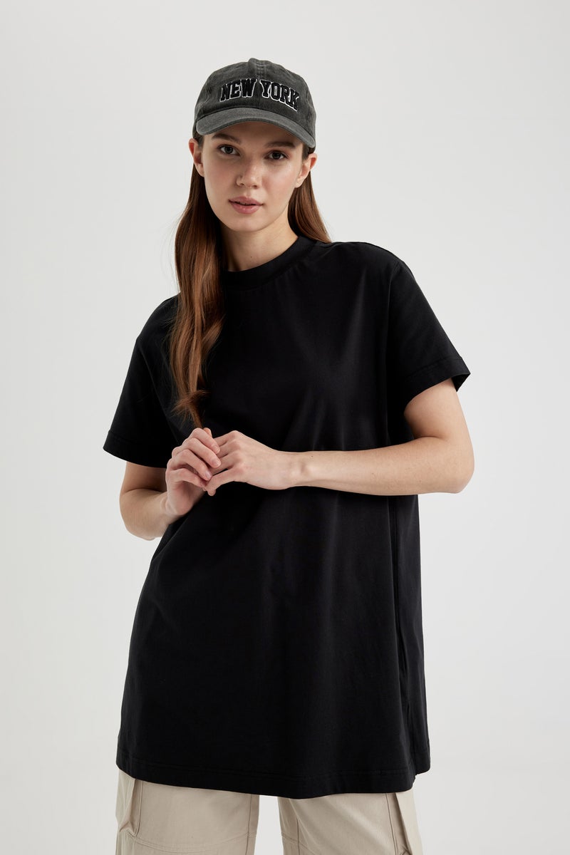 DeFacto Woman Regular Fit Crew Neck Short Sleeve Cotton T  - Image 1