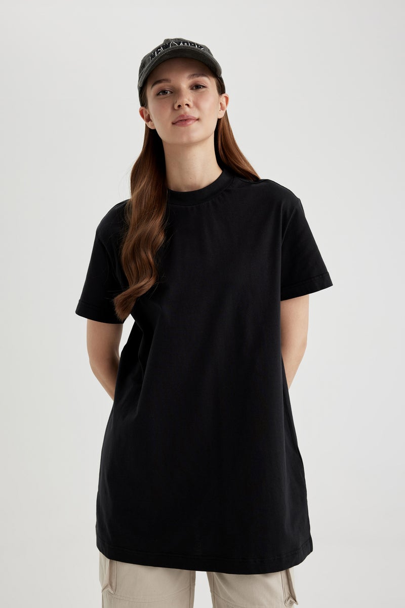 DeFacto Woman Regular Fit Crew Neck Short Sleeve Cotton T  - Image 4