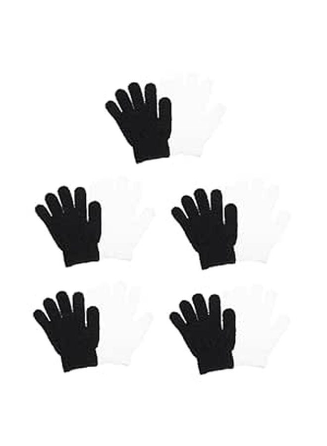 Exfoliating Gloves 10 Pack Five Finger Body Scrubber For Deep Skin Cleaning - Image 1