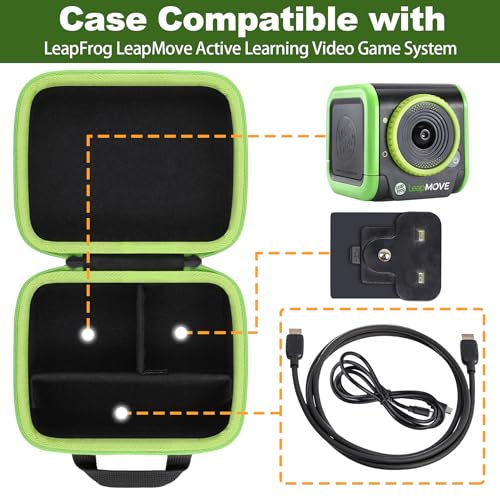 co2CREA Hard Storage Case for Leapfrog LeapMove Active Learning Video Game System Carrying Case with Organized Compartments for Game Console Cables Accessories CASE ONLY - Image 5