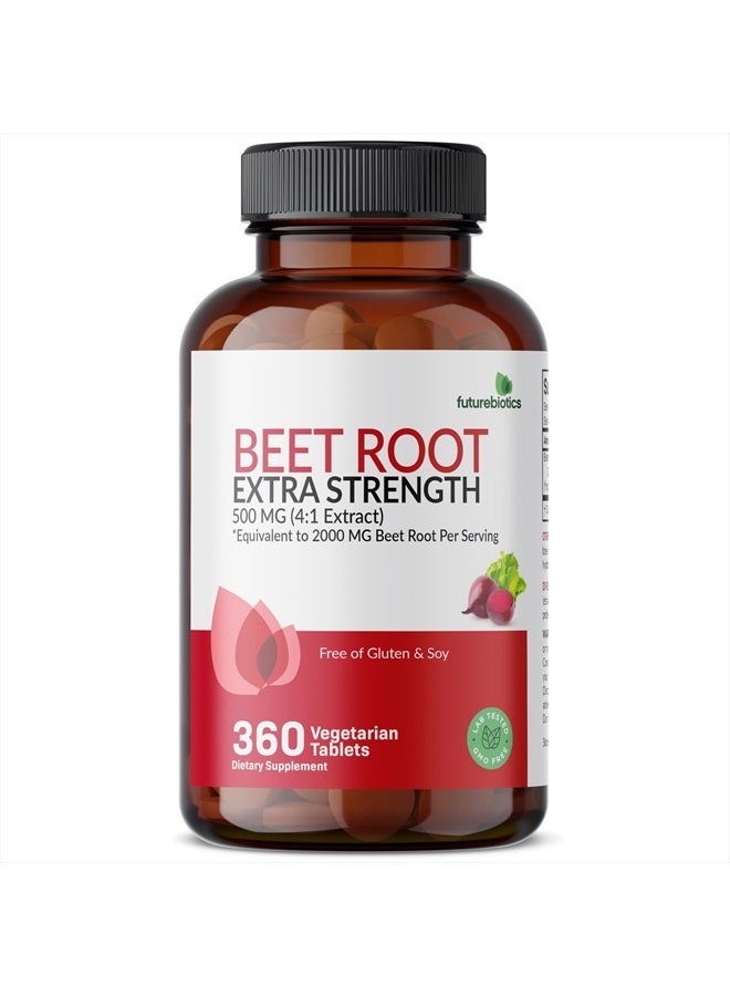 Futurebiotics Beet Root Extra Strength (Equivalent to 2000mg Beet Root per Serving from 500mg 4:1 Extract), Non-GMO, 360 Vegetarian Tablets  - Image 3