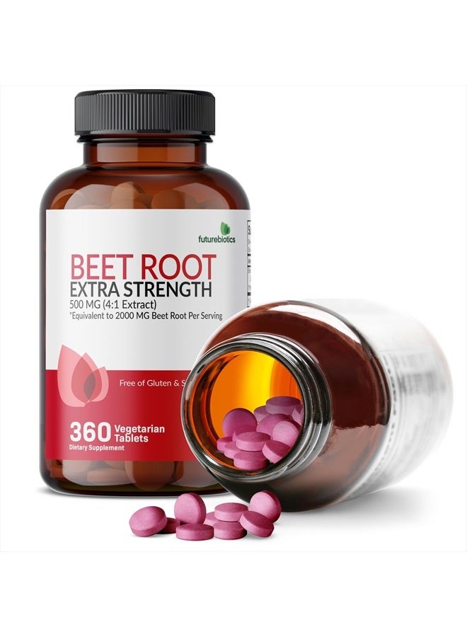 Futurebiotics Beet Root Extra Strength (Equivalent to 2000mg Beet Root per Serving from 500mg 4:1 Extract), Non-GMO, 360 Vegetarian Tablets  - Image 4