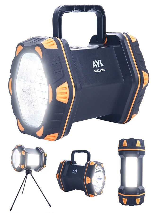 AYL LED Camping Lantern Rechargeable, Camping Flashlight 8 Light Modes, 4800mAh Power Bank, IPX6 Waterproof, Lantern Flashlight for Emergency, Hurricane, Power Outages, USB Cable with Tripod Included - Image 1