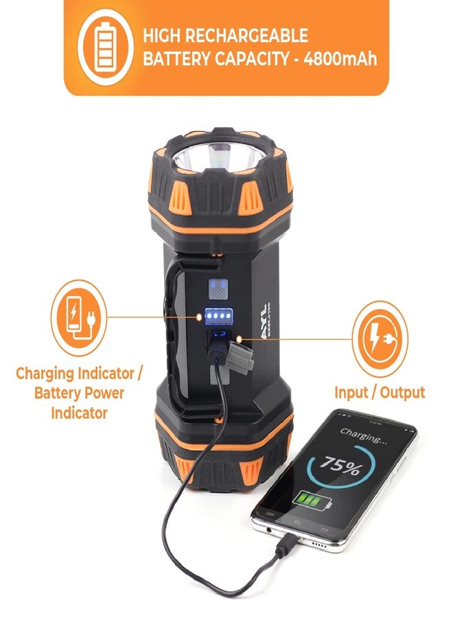 AYL LED Camping Lantern Rechargeable, Camping Flashlight 8 Light Modes, 4800mAh Power Bank, IPX6 Waterproof, Lantern Flashlight for Emergency, Hurricane, Power Outages, USB Cable with Tripod Included - Image 4