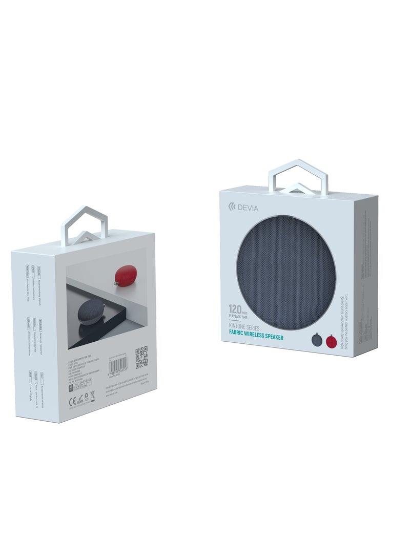 ديفيا Kin tone Series مكبر صوت قماشي اسود تصميم دائري بمظهر عصري - Image 4