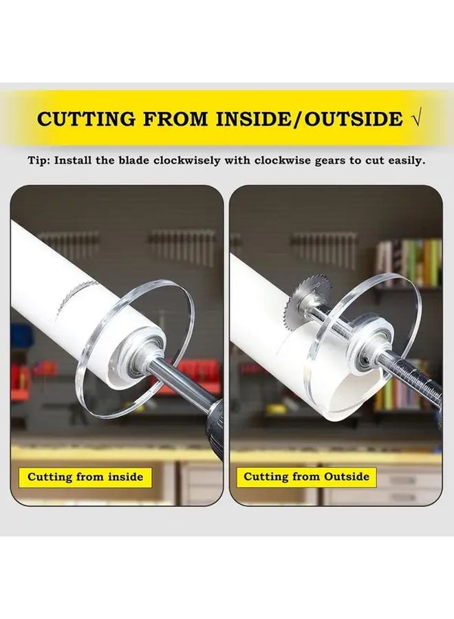 5Pcs PVC Pipe Cutter Set With Adjustable Depth Gauge 3 15 Inch Scale High Speed Steel Blades - Image 5