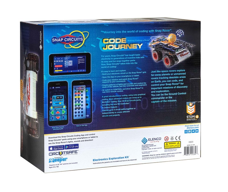 Snap Circuits Code Journey, Build Your Circuit, Code Your Commands, and Drive, Bluetooth Controlled, STEM Building Toy for Ages 8 to 108 - Image 5
