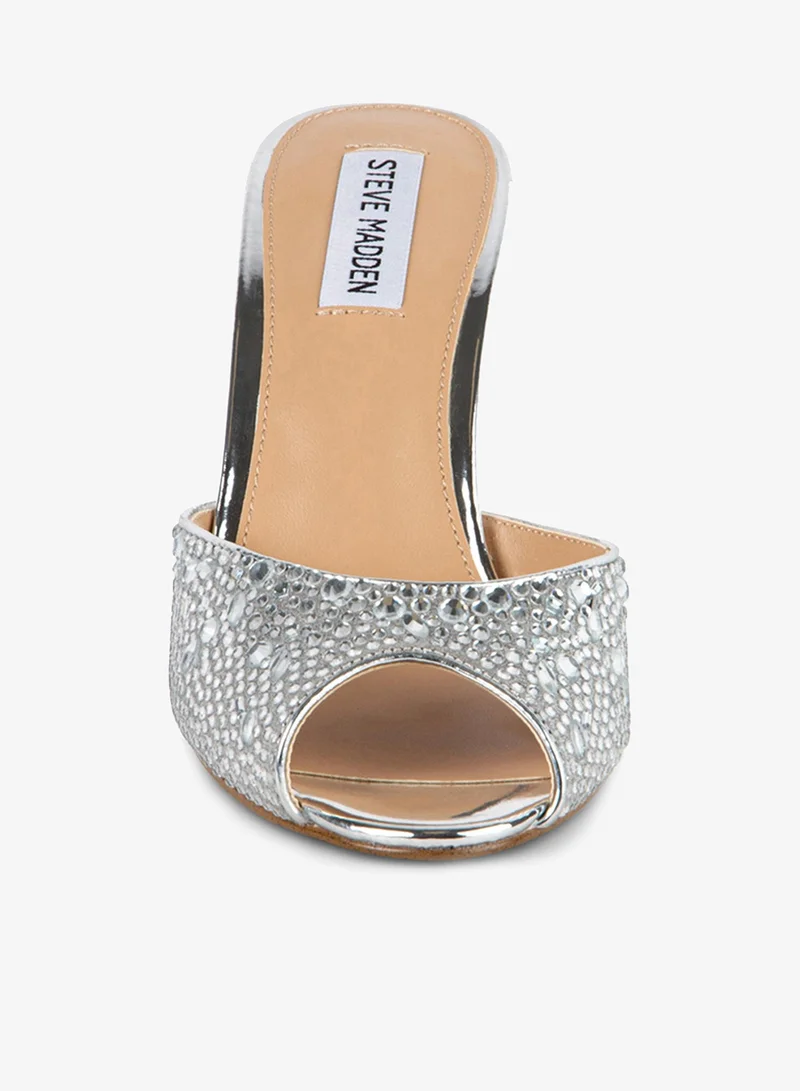 Steve Madden  Rollout-R Silver Heels for Women | Best Price UAE
