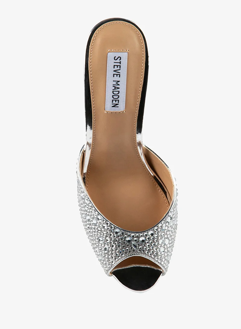 Steve Madden  Rollout-R Silver Heels for Women | Best Price UAE