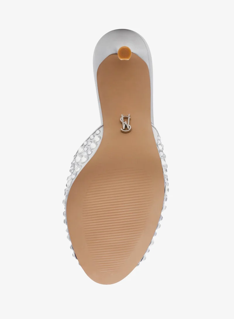 Steve Madden  Rollout-R Silver Heels for Women | Best Price UAE