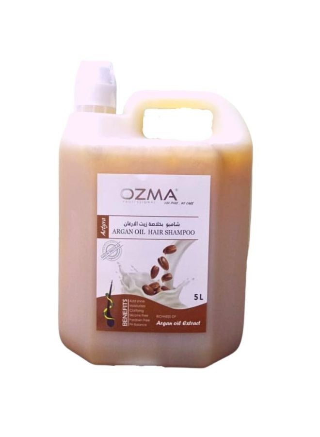 Ozma Professional شامبو أوزما المرطب للشعر. تركيبة محسنة. منظف ومنشط- لكل أنواع الشعر. بخلاصة الأرغان. 5ليتر - Image 1