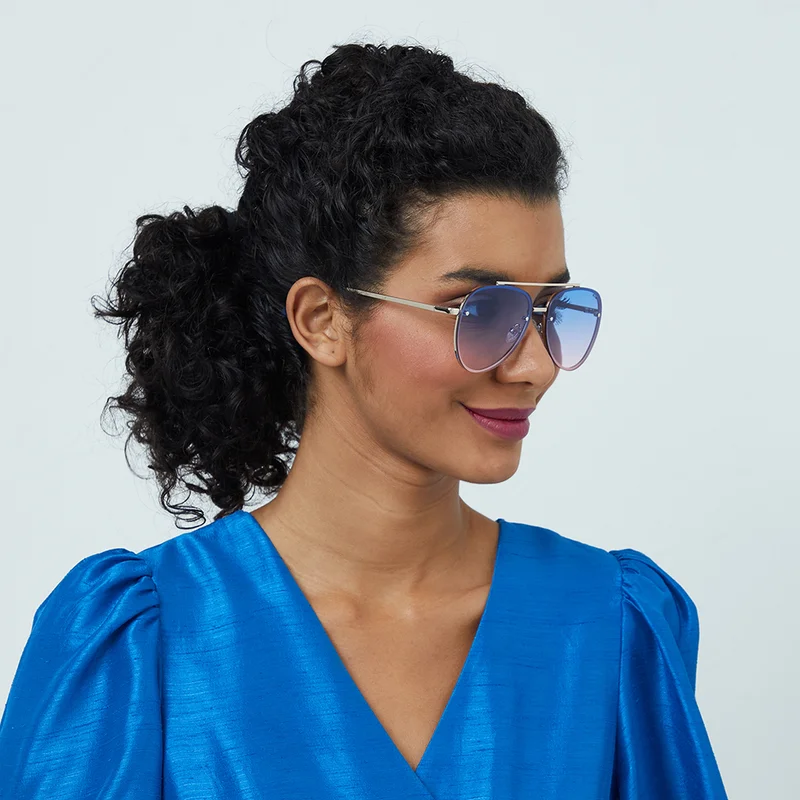 بلاك أوت Women's نظارة شمسية BlackOut GLAM أفياتور بإطار كامل للنساء