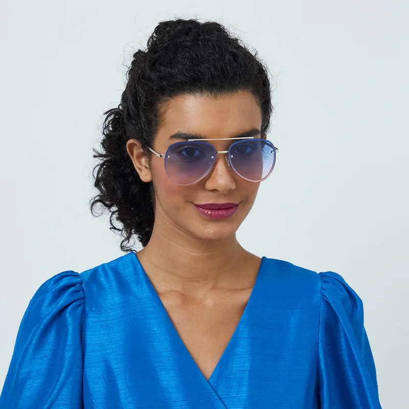 بلاك أوت Women's نظارة شمسية BlackOut GLAM أفياتور بإطار كامل للنساء