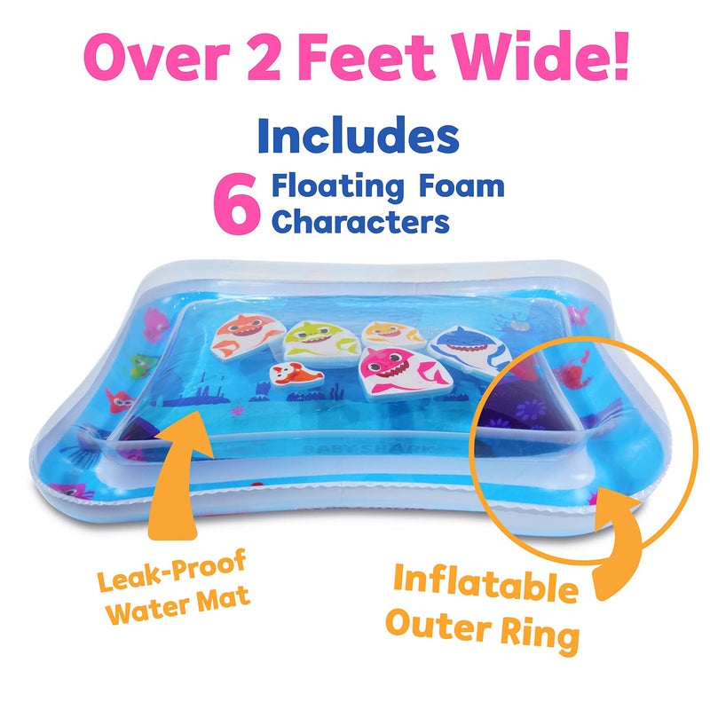 WowWee Baby Shark Tummy Time Water Filled Play Mat - Infant Toys to Help Learn How to Crawl - Baby Shark Official - Image 2