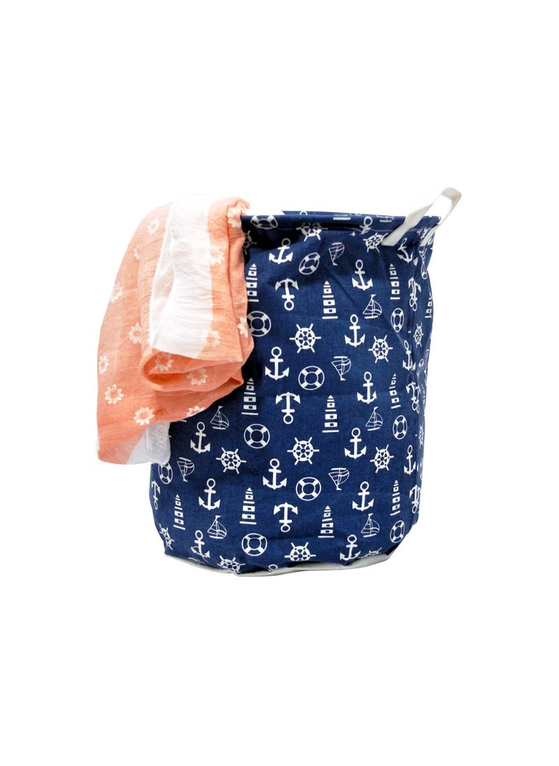 EZ Life - EZ Life Blue & White - Sea, Sun & Fun - Laundry Basket/Kids Toys Basket (35 x 45 cms) - 1 Pc - Image 1