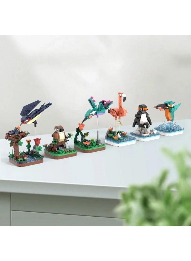 ابوستروفي جايمز مجموعة بناء نماذج الطيور المهيبة من Apostrophe Games - 876 قطعة - ستة نماذج طيور فريدة للأطفال والكبار - Image 2