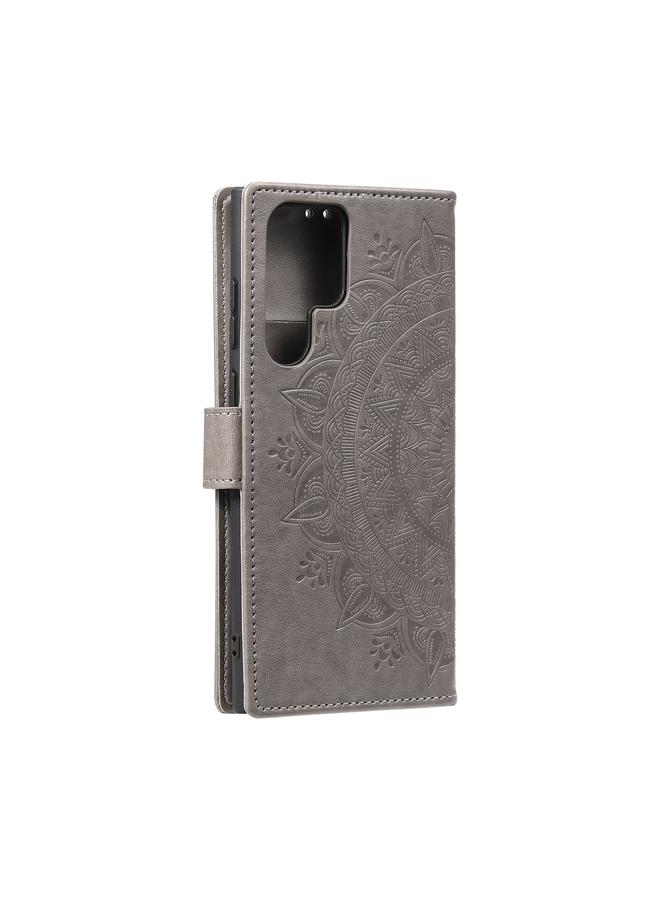 اس-توب جراب لهاتف Samsung Galaxy S25 Ultra 5G جراب هاتف جلدي منقوش بزهرة الطوطم - Image 3