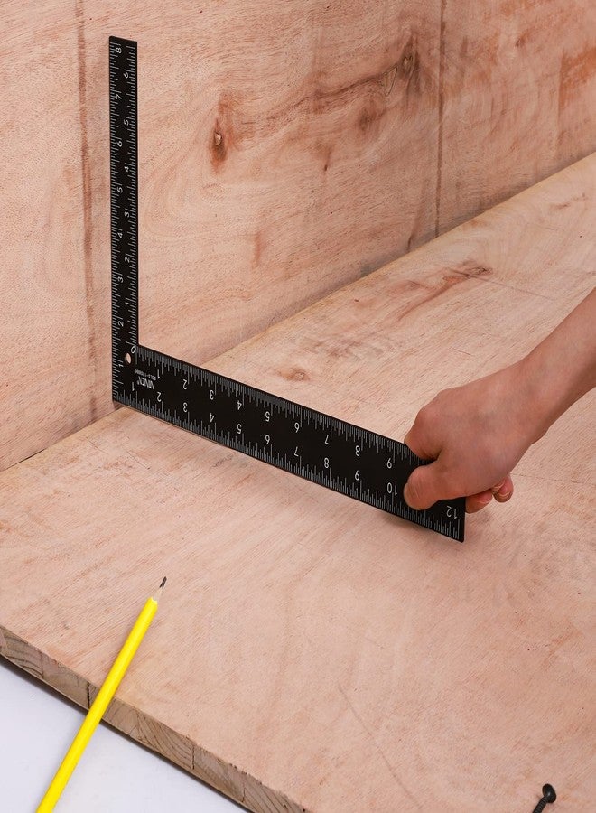 VINCA Carpenter Framing L Shape Square, SCLS-1208BK 8 inch x 12 inch, Steel Black Finished - Image 5