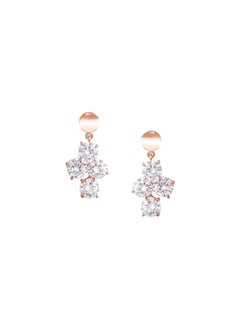 AWNL Women's Cluster Drop Earrings with Zirconia  - Image 1