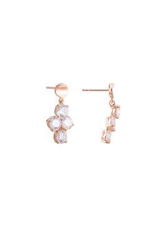 AWNL Women's Cluster Drop Earrings with Zirconia  - Image 3