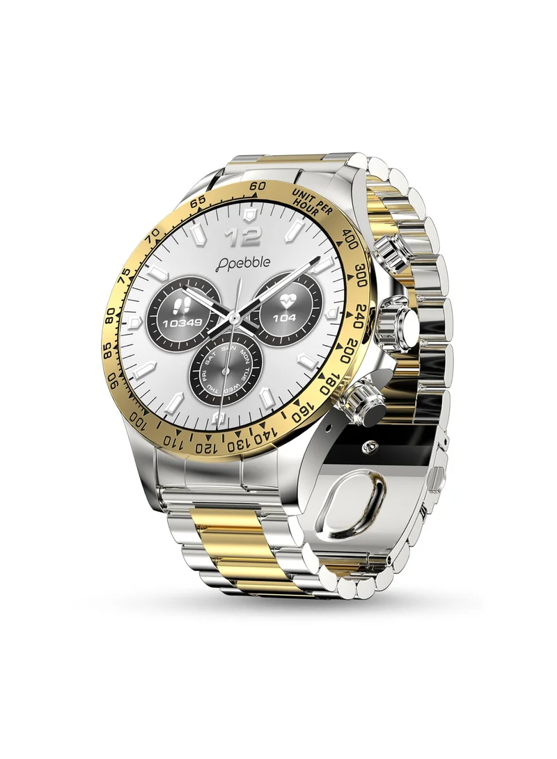 بيبل Zenith 1.53" Smartwatch for Men and Women, 600 Nits HD Display, Bluetooth Calling, Wireless Charging, In-Built Compass, Metal Build