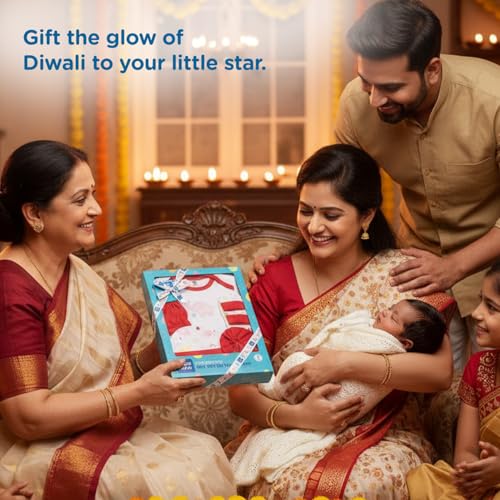Mee Mee New Born Baby Gift Set | Soft Cotton Clothing Essentials for Infants/Baby Girls, Boys | Baby Shower Clothing Hamper (5 Pieces, Red)| Ideal Gift for New Born Baby - Image 2