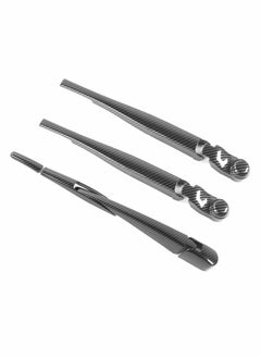 Y&D 3 Pack Front Windshield Wiper Arm Blade Set Rear Window Decoration Cover Trim Kit Carbon Fiber Replacement for JL JLU Gladiator JT 2018-2021  - Image 1