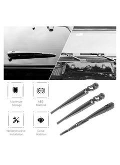 Y&D 3 Pack Front Windshield Wiper Arm Blade Set Rear Window Decoration Cover Trim Kit Carbon Fiber Replacement for JL JLU Gladiator JT 2018-2021  - Image 2