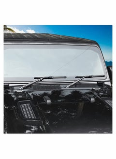 Y&D 3 Pack Front Windshield Wiper Arm Blade Set Rear Window Decoration Cover Trim Kit Carbon Fiber Replacement for JL JLU Gladiator JT 2018-2021  - Image 3