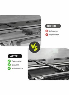 Y&D 3 Pack Front Windshield Wiper Arm Blade Set Rear Window Decoration Cover Trim Kit Carbon Fiber Replacement for JL JLU Gladiator JT 2018-2021  - Image 5