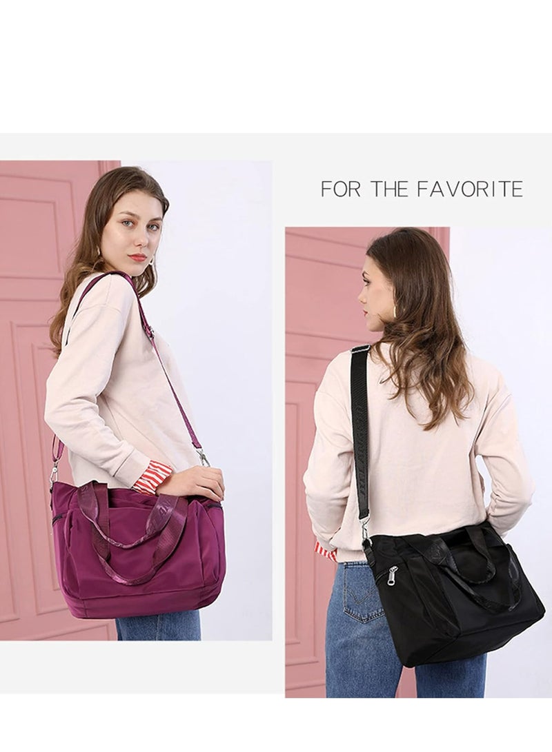 LCARKOM Cross Body Ladies Bags, MJH-01 Women's Casual Sporty Shoulder bags Nylon Waterproof Messenger bag Handbag with Multi Pocket for Shopping Hiking Daily Use  - Image 2