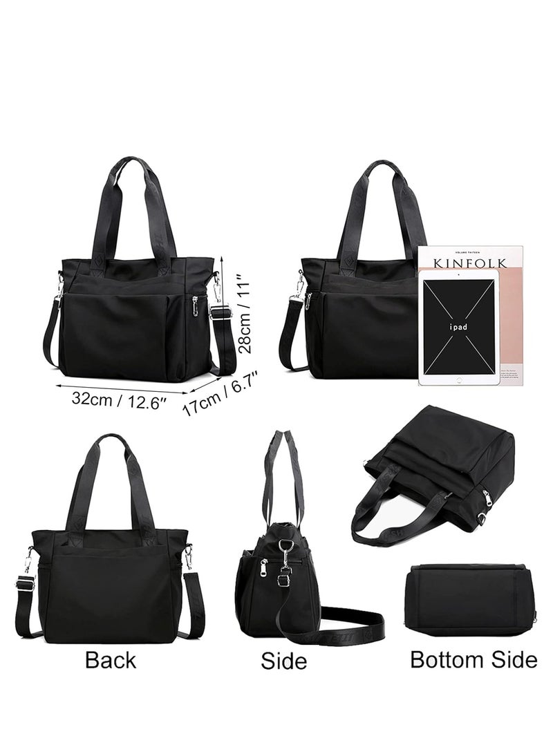 LCARKOM Cross Body Ladies Bags, MJH-01 Women's Casual Sporty Shoulder bags Nylon Waterproof Messenger bag Handbag with Multi Pocket for Shopping Hiking Daily Use  - Image 3