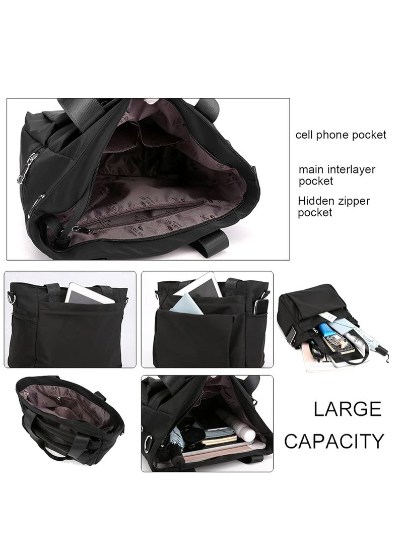 LCARKOM Cross Body Ladies Bags, MJH-01 Women's Casual Sporty Shoulder bags Nylon Waterproof Messenger bag Handbag with Multi Pocket for Shopping Hiking Daily Use  - Image 4