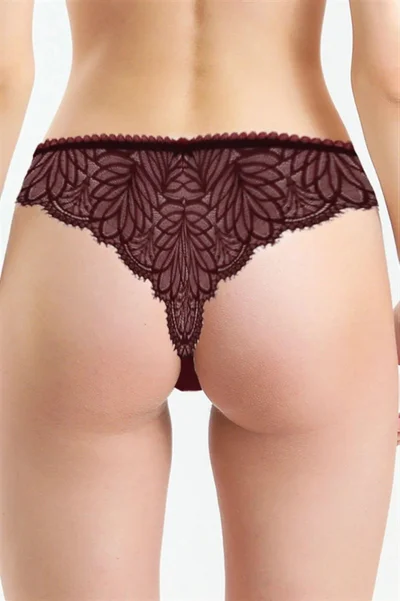 ماجيك فورم 185 Women's Lace Sting Panties-Claret Red