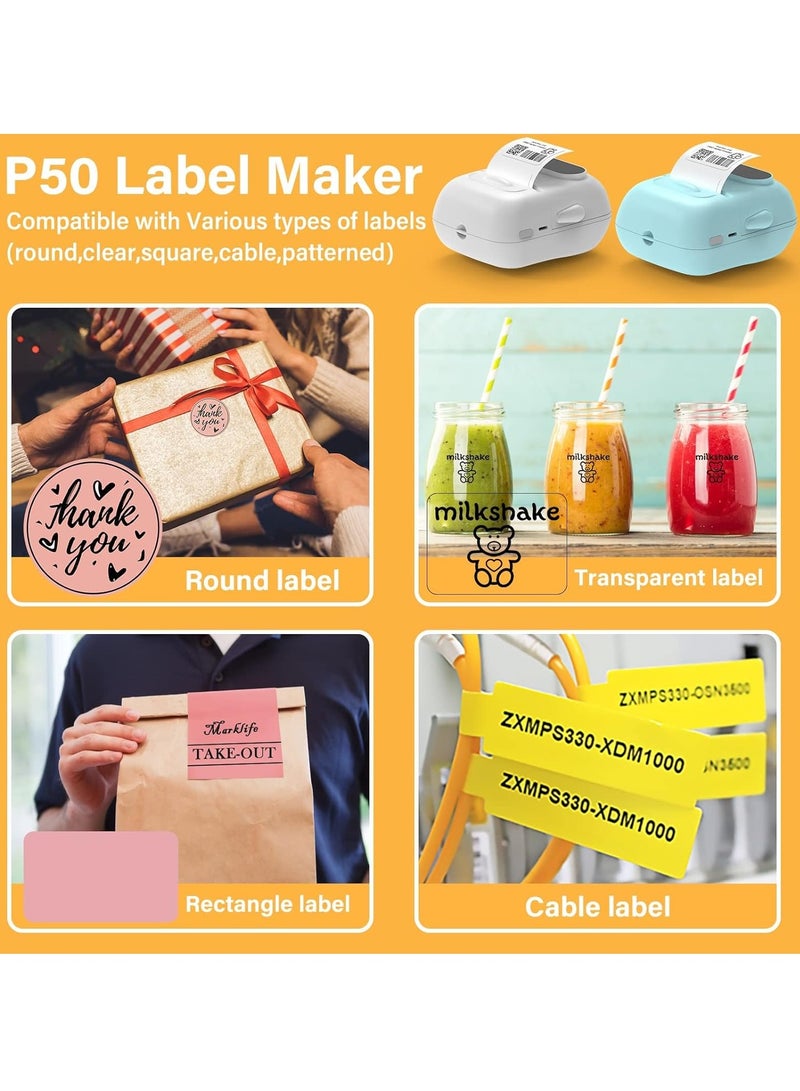 Label Maker Machine, Portable Bluetooth Thermal Label Printer. Sticker Maker, Barcode Printer for Clothing, Jewelry, Retail, Mailing,Support Arabic and English,For iOS u0026 Android - Image 5