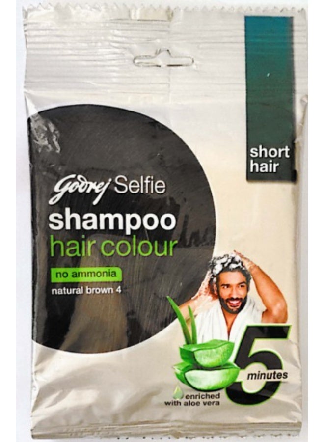 Godrej Selfie Hair Colour Shampoo Pack of 3 × 10ml Each – No Ammonia, Natural Brown - Image 5
