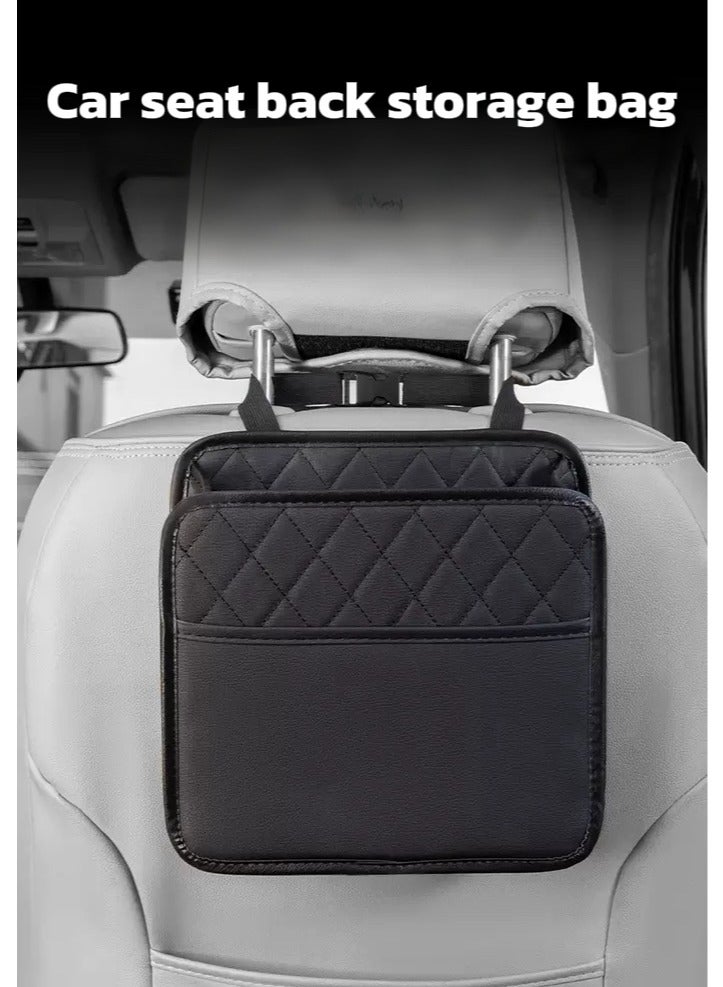 [Upgraded] Car Seat Back Organizer, Multi-Pocket Storage Holder with Elastic Straps, for Water Bottles, Snacks, Toys, Universal Fit for Most Cars, SUVs - Image 1