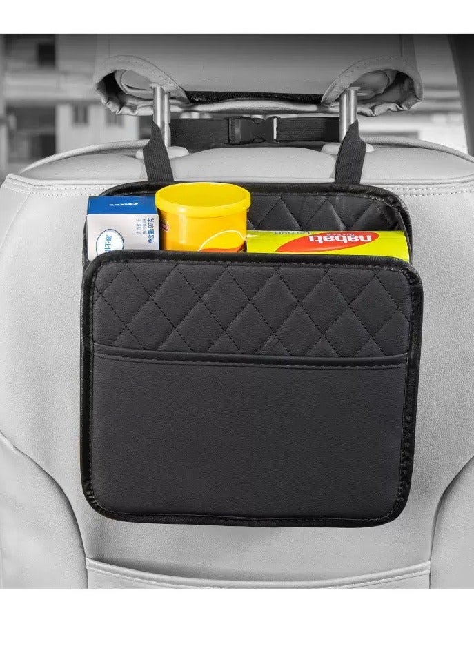 [Upgraded] Car Seat Back Organizer, Multi-Pocket Storage Holder with Elastic Straps, for Water Bottles, Snacks, Toys, Universal Fit for Most Cars, SUVs - Image 2