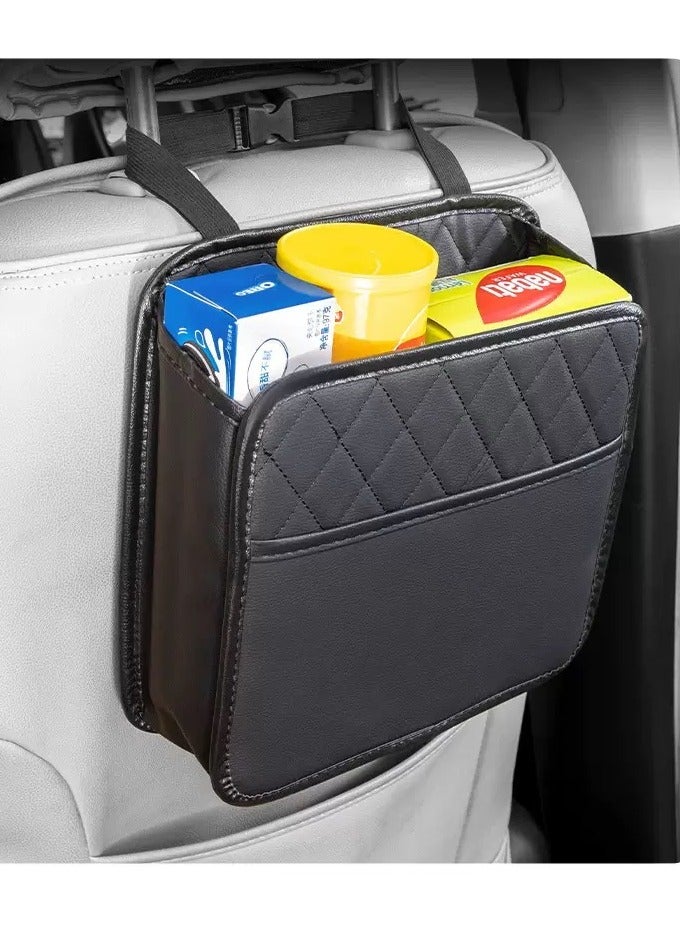 [Upgraded] Car Seat Back Organizer, Multi-Pocket Storage Holder with Elastic Straps, for Water Bottles, Snacks, Toys, Universal Fit for Most Cars, SUVs - Image 4