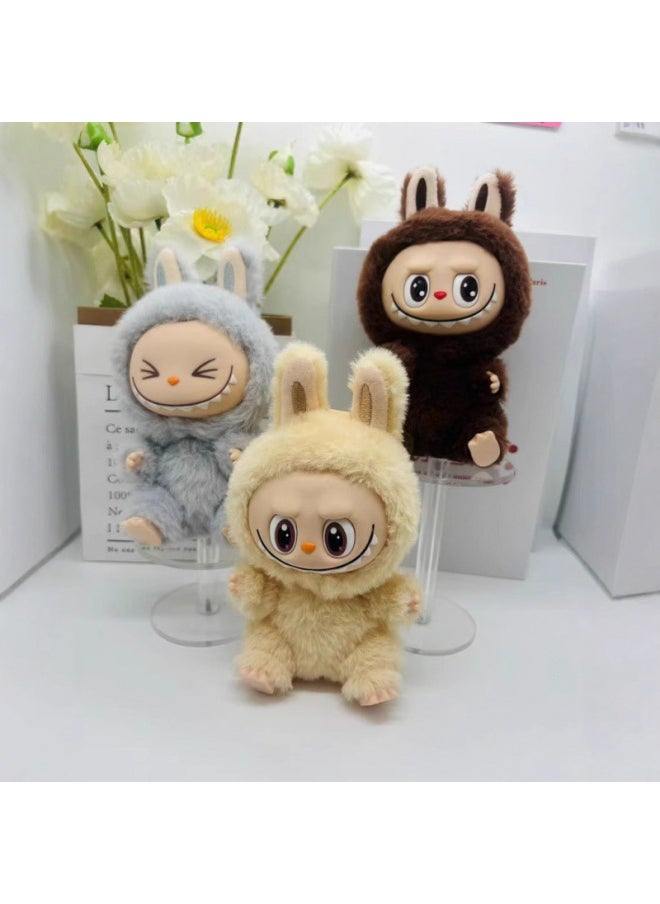 Generic - Rab Cloth Second Generation Doll Sitting Vinyl Party Plush Macaron Cute Doll Hand Key Chain Batch-Specifications:Sitting Creamy Yellow-Color:Please Take Multiples Of 12 For A Single Style (contact Customer Service For The Box) - Image 1