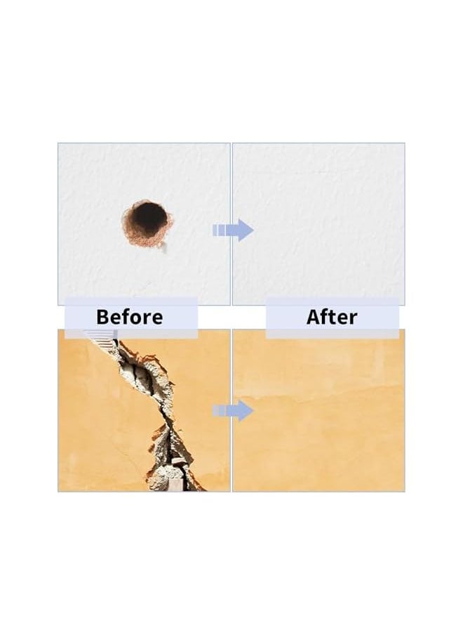 PROMASS Drywall Repair Kit 13 PCS, 2/4/6 Inch Self-Adhesive Drywall Patch with Scraper and Sandpapers, High Strength Aluminum Wall Patch Repair Kit, Plasterboard Hole Repair Kit for Fixing Dry Wall Holes  - Image 5