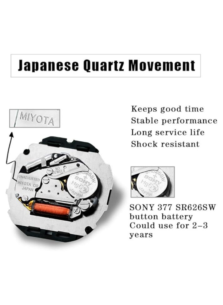 Beauenty Couple Pair Quartz Watches Luminous Calendar Date Window 3ATM Waterproof, Casual Stainless Steel His and Hers Wristwatch for Men Women Lovers Wedding Romantic Gifts Set of 2 - Image 4