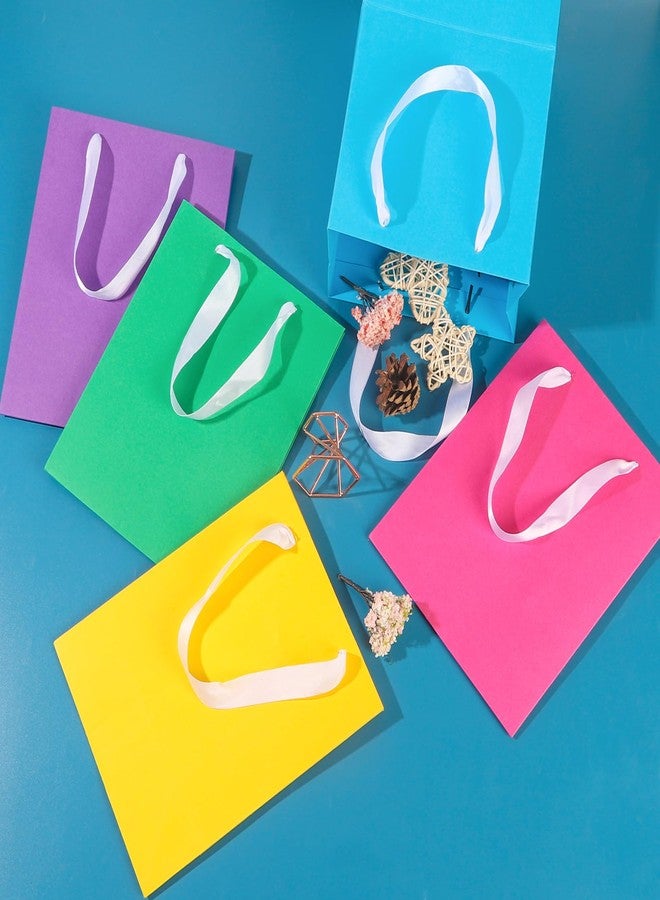 MOXARYSU 5 Pcs Small Medium Gift Bags With Handles: 7x4x9 Kraft Paper Bags With 10 Tissues For Party, Birthday,Baby Shower,Wedding（Rich Color） - Image 4